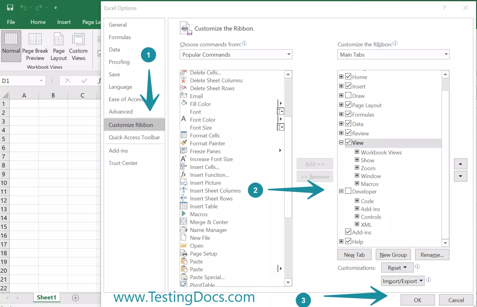 How To Enable Developer Tab In Microsoft Excel TestingDocs