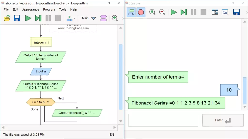 Flowchart For Fibonacci Series In C Sexiz Pix