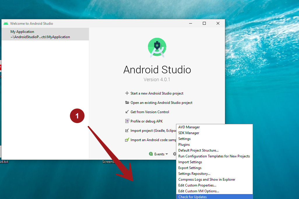 android studio update manually