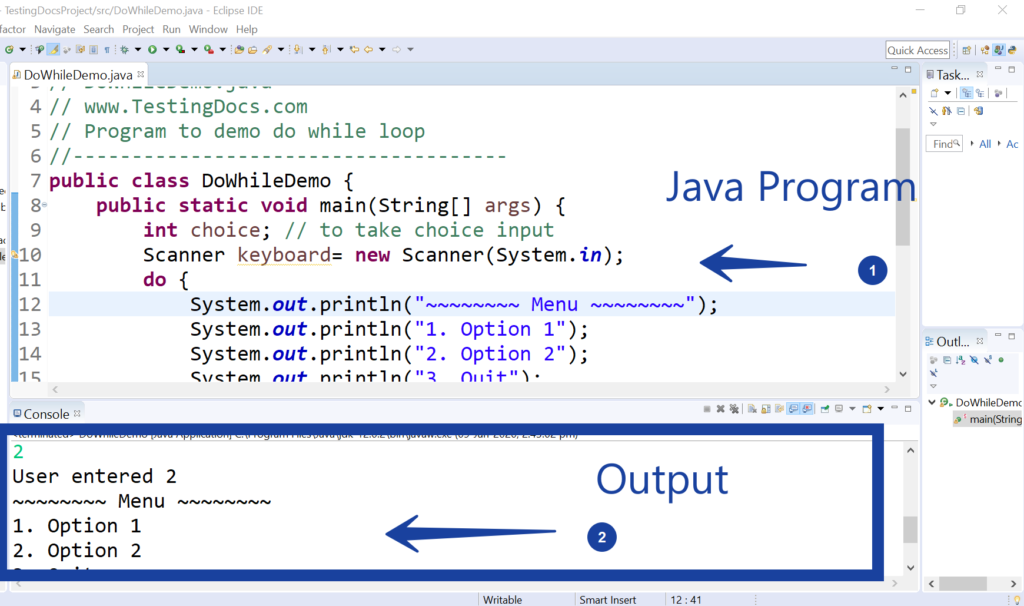 Java Program For Do While Loop 0680