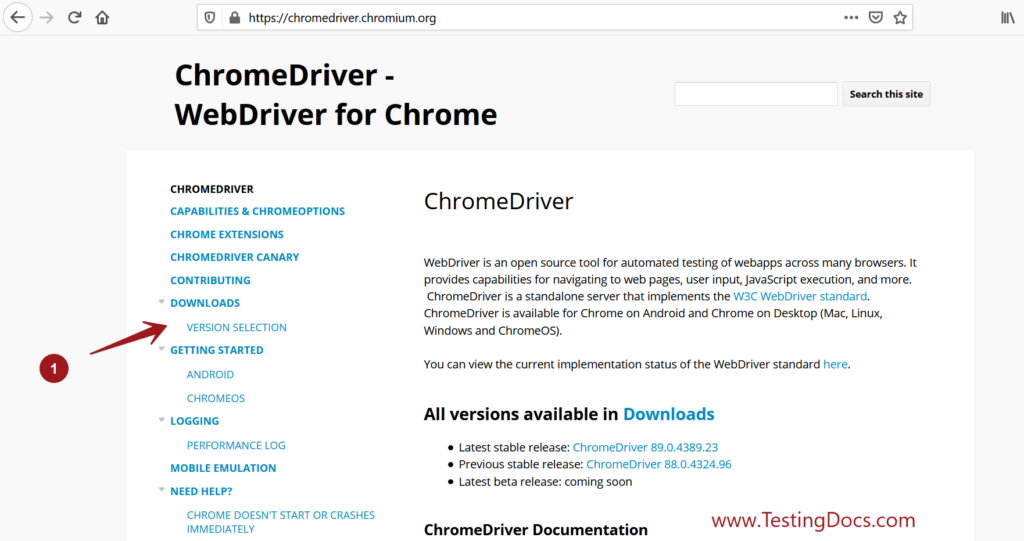 download chromedriver