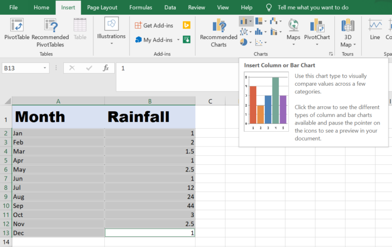 how to select info and make a pie chart in excel pc