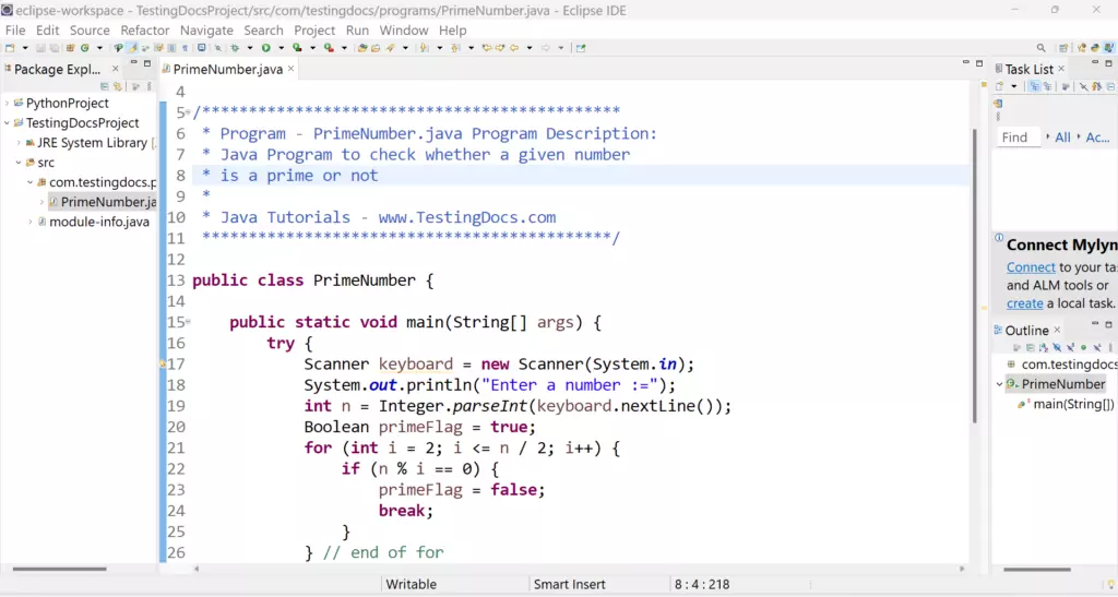 Java Program To Check Prime Number