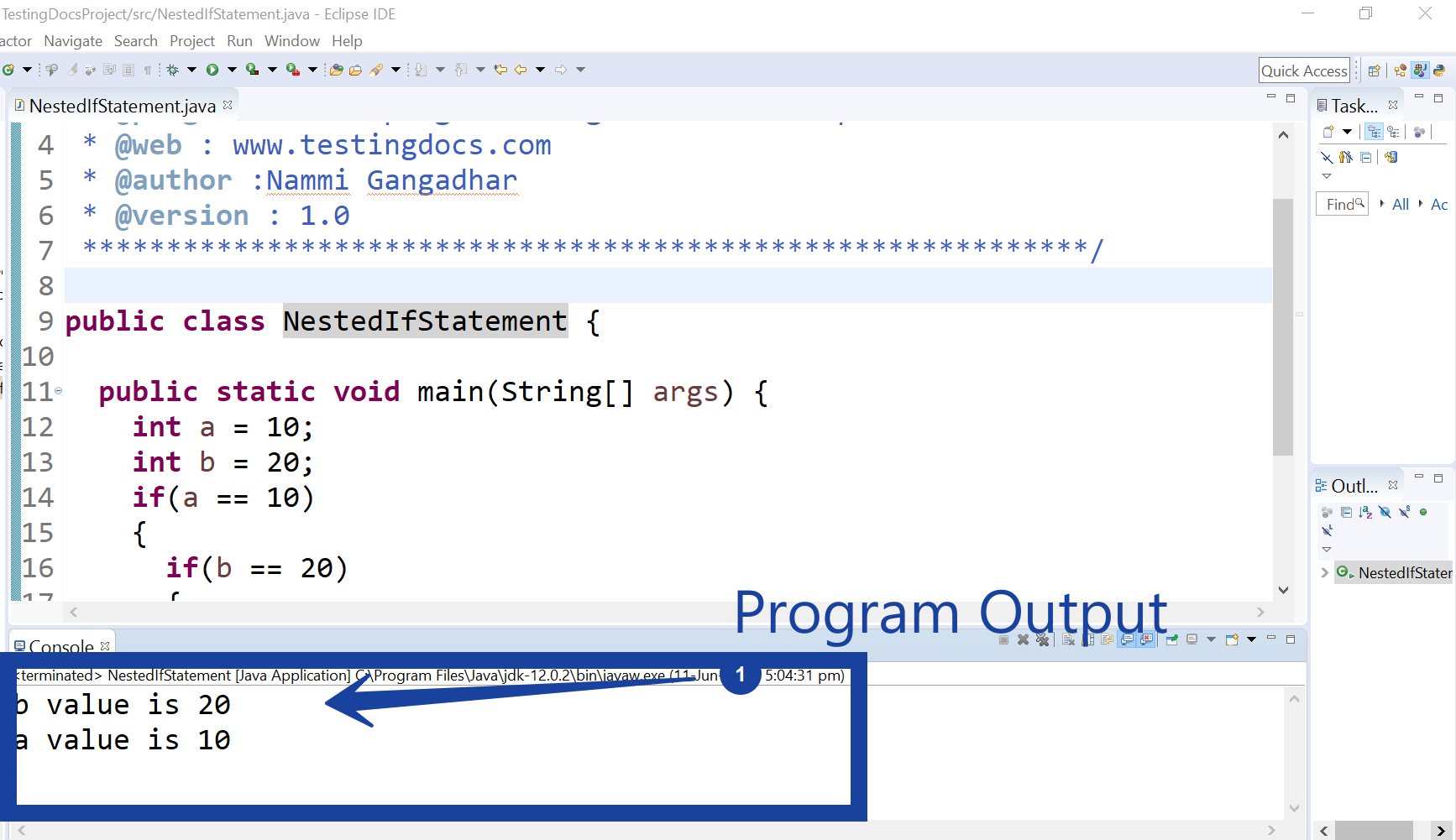 Java Program For Nested If Statement Testingdocs 9785