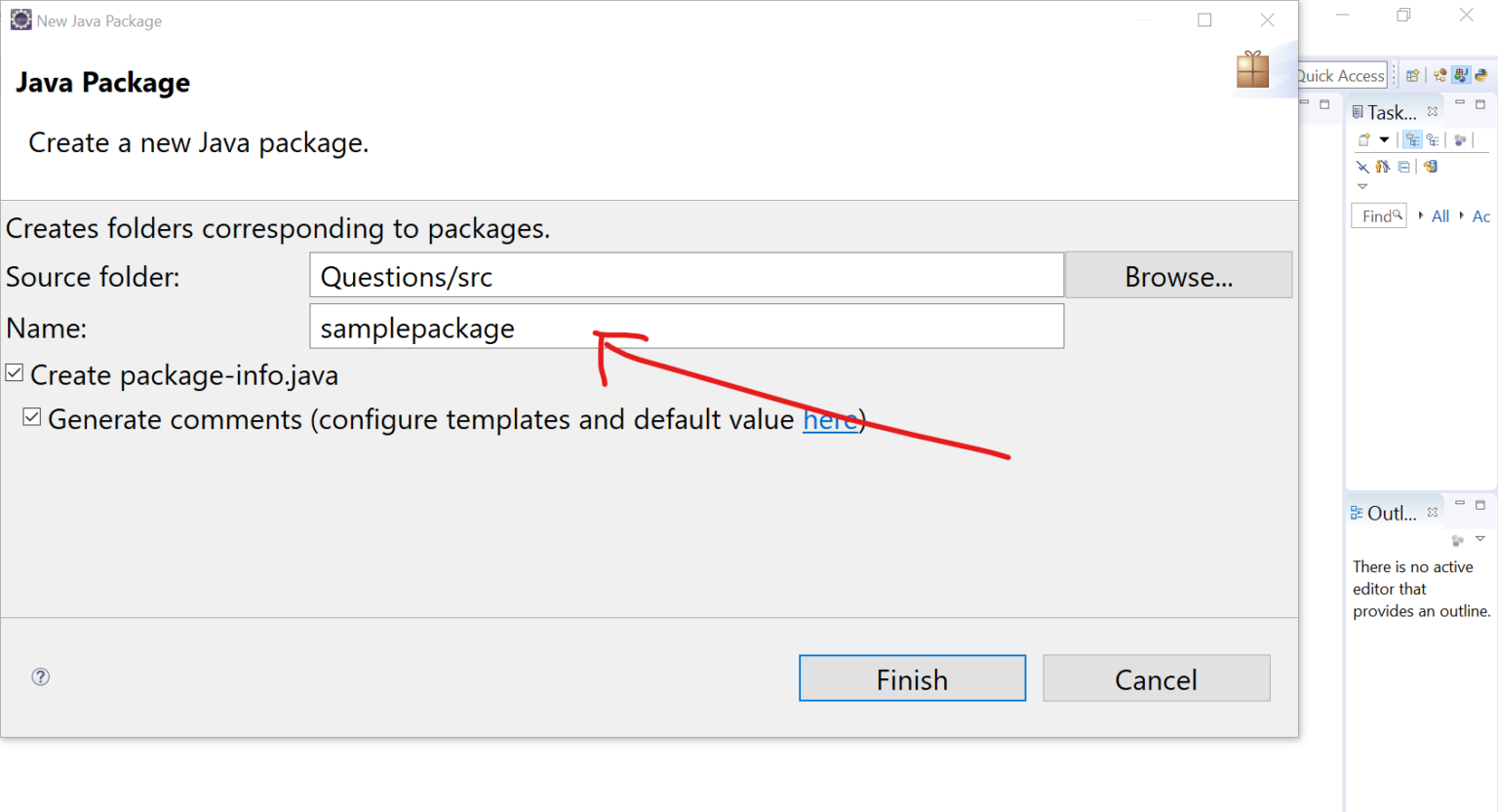 How to create a package in Eclipse IDE?