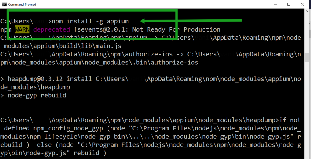 appium server from java code