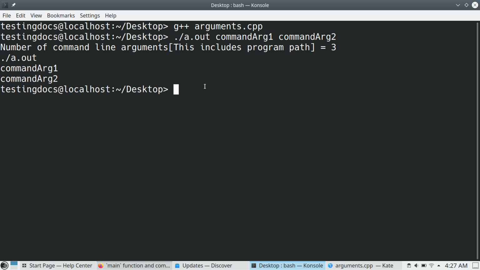 C Command Line Arguments 0674