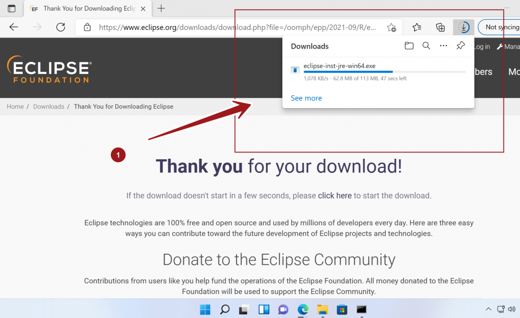 Install Eclipse IDE on Windows 11