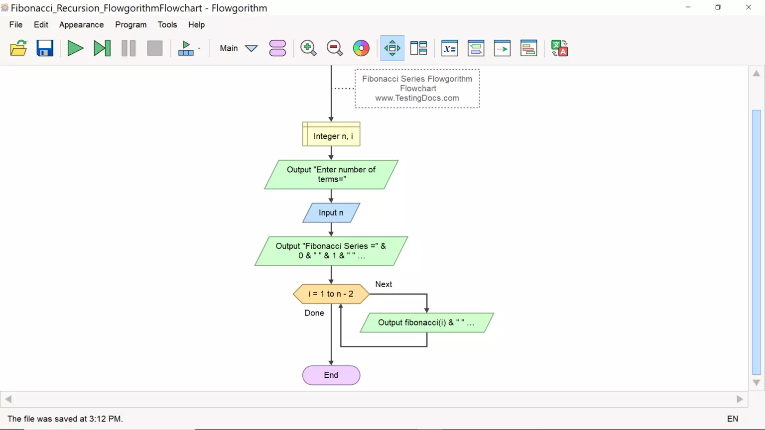 Fibonacci Series Flowchart Using Recursion Testingdocs The Best Porn Website