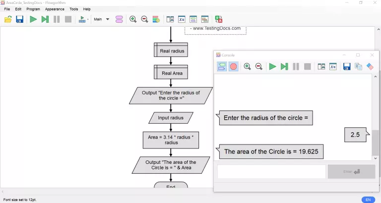 Area of the Circle Flowchart [ 2024 ] - TestingDocs.com