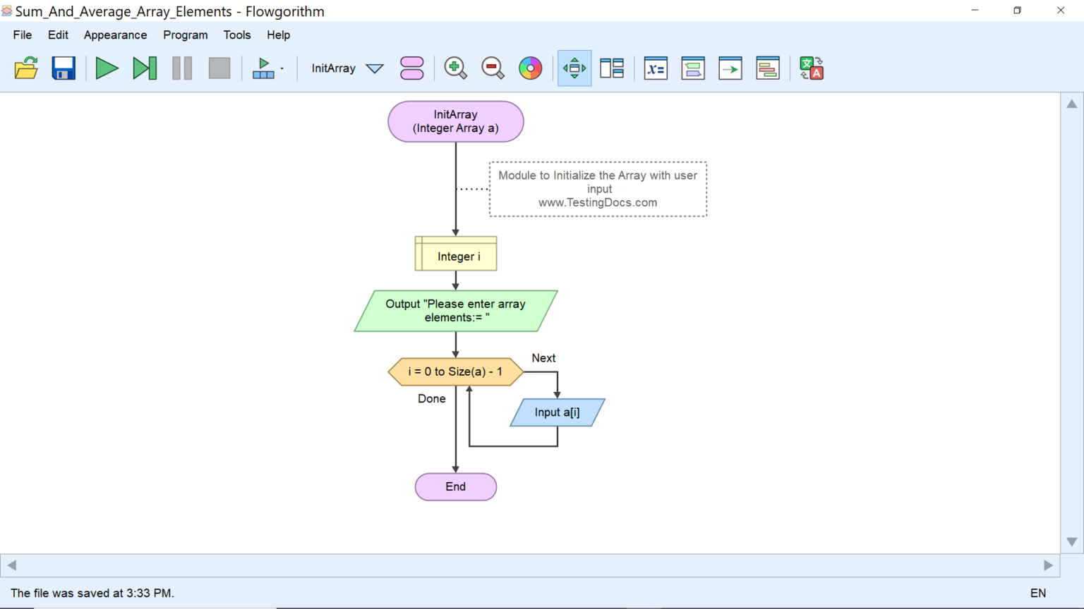 Flowgorithm Array Example Testingdocs Com