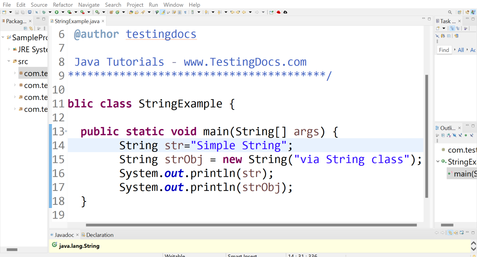 Java Strings TestingDocs com