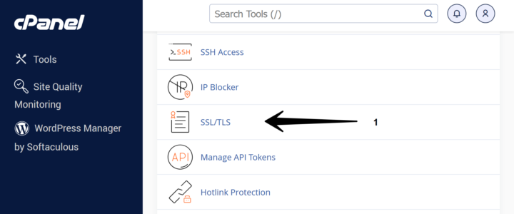 SSL and TLS Manager cPanel