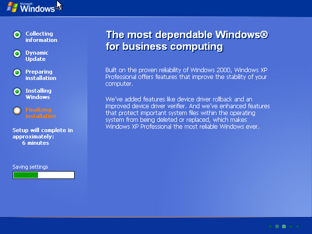 Windows XP Professional Installing